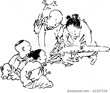 演奏古箏的孩子 演奏古箏的孩子 82207538