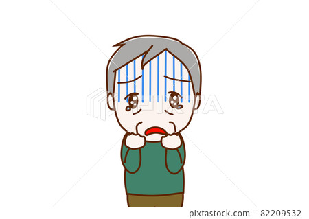 <Upper body / front> An elderly man who turns deep blue and asks for forgiveness <Upper body / front> An elderly man who turns deep blue and asks for forgiveness 82209532