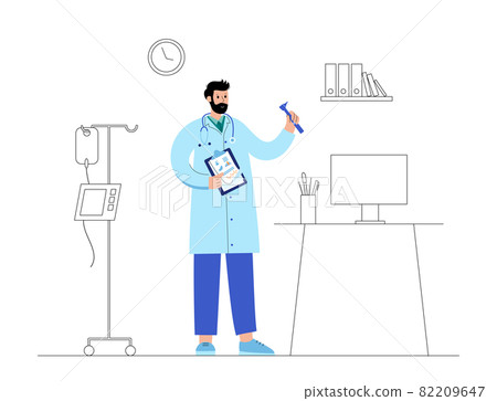 Doctor otolaryngologist concept Doctor otolaryngologist concept 82209647