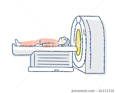 Men undergoing MRI examination 82211516