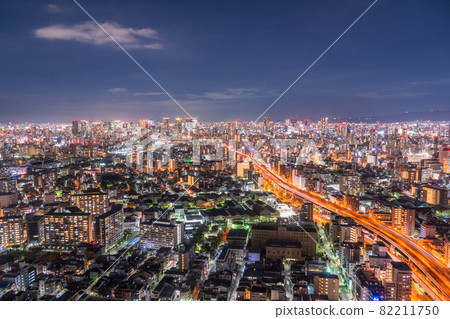 《大阪府》大阪市區/城市夜景 82211750