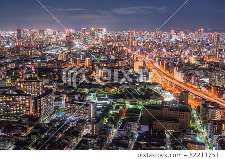 《大阪府》大阪市區/城市夜景 82211751