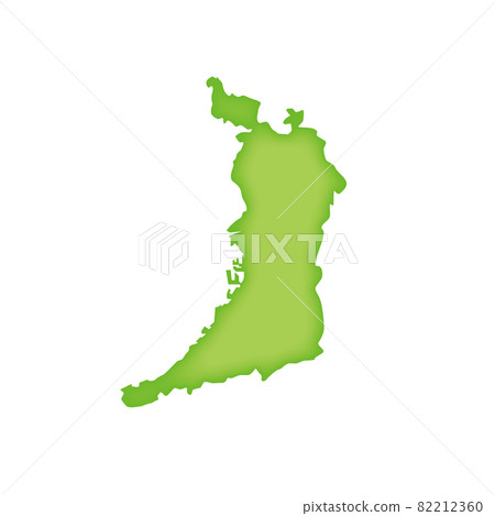 Map of Osaka Prefecture Illustration of a map of green prefectures Map silhouette 82212360