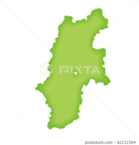 Map Of Nagano Prefecture Illustration Of A Map - Stock Illustration 