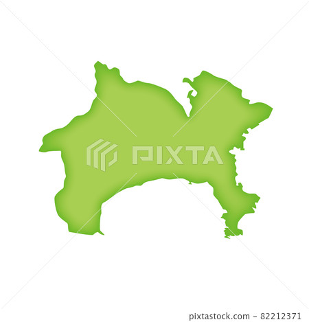 Map of Kanagawa Prefecture Illustration of a... - Stock Illustration ...