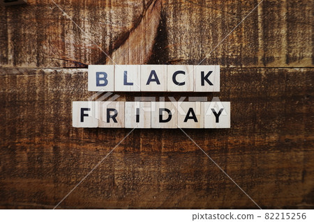 Black Friday alphabet letter on wooden background Black Friday alphabet letter on wooden background 82215256