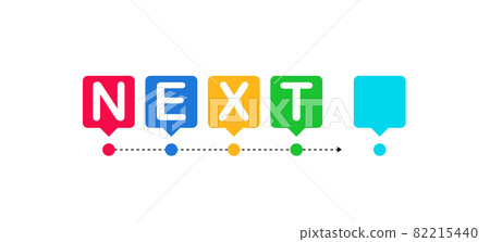 Next steps. Bright point with letter. Concept... - Stock Illustration ...