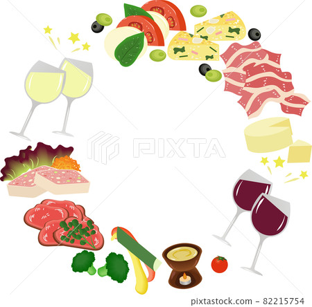 Wine and appetizer frame 82215754