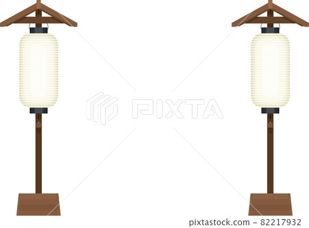 Lantern frame displayed at the entrance of a long-established Japanese style Lantern frame displayed at the entrance of a long-established Japanese style 82217932