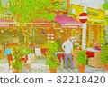 Colorful houses and shops in the old city of Istanbul 82218420