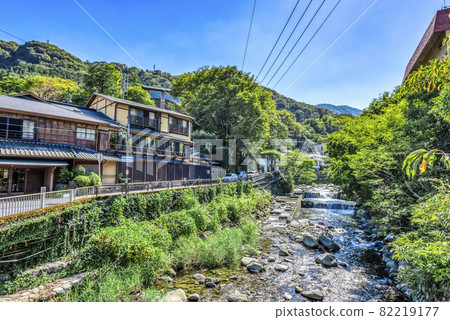Scenery of the hot spring town of Hakone Yumoto, Kanagawa Prefecture 82219177