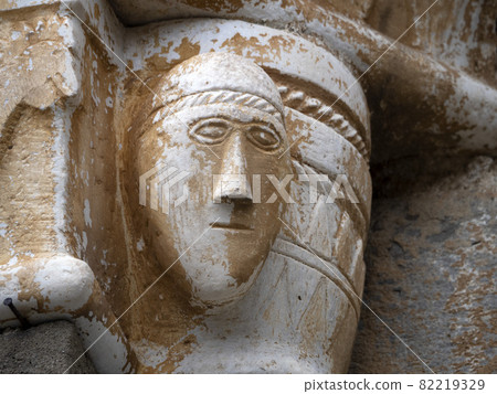 bas relief statue sculpture of church of riomaggiore cinque terre pictoresque village bas relief statue sculpture of church of riomaggiore cinque terre pictoresque village 82219329