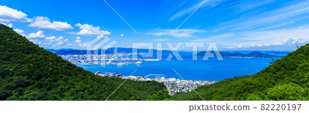 香川縣高松市，高角度[屋島全景] 82220197