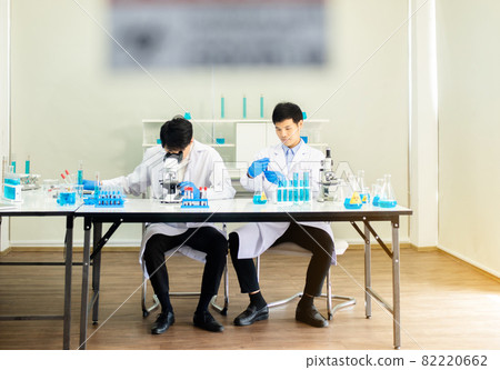 Doctor asian men working for research covid-19 disease in laboratory Doctor asian men working for research covid-19 disease in laboratory 82220662