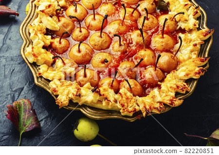 Tasty homemade pear pie 82220851