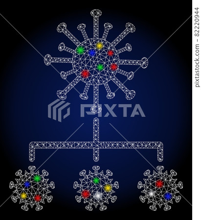 Flare Mesh Network Virus Replication with Color Flare Spots Flare Mesh Network Virus Replication with Color Flare Spots 82220944