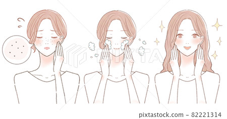 Before and after women suffering from darkened pores Before and after women suffering from darkened pores 82221314