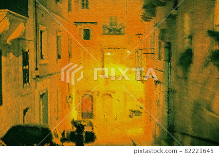Night unmanned landscape of the old town 82221645