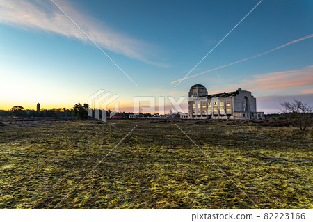 The beautiful historic building of the former Radio Kootwijk broadcasting station 82223166