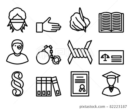 Lawyer Icon Set 82223187
