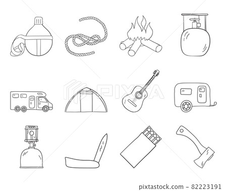 Camping Icon Set 82223191