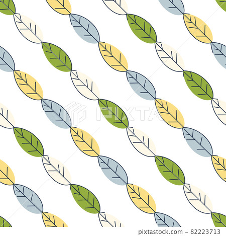 Seamless pattern from green and blue leaves on... - Stock Illustration ...