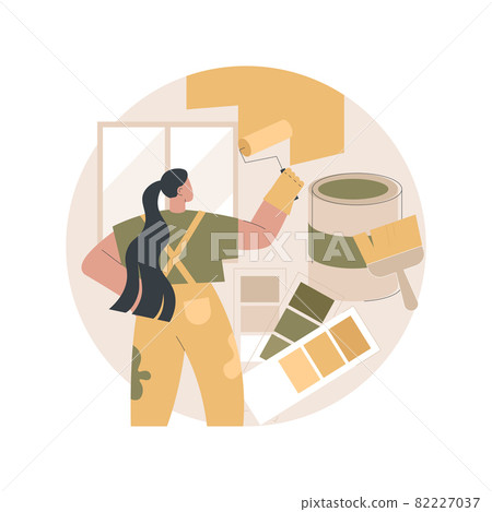 Painter services abstract concept vector illustration. 82227037