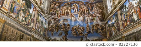 interiors and details of the Sistine Chapel, Vatican city 82227136