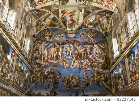 interiors and details of the Sistine Chapel, Vatican city 82227148