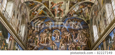 interiors and details of the Sistine Chapel, Vatican city 82227149