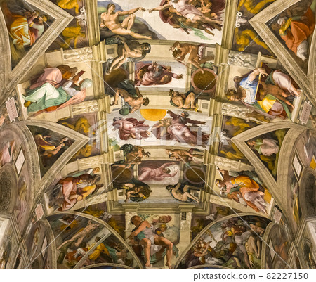 interiors and details of the Sistine Chapel, Vatican city 82227150