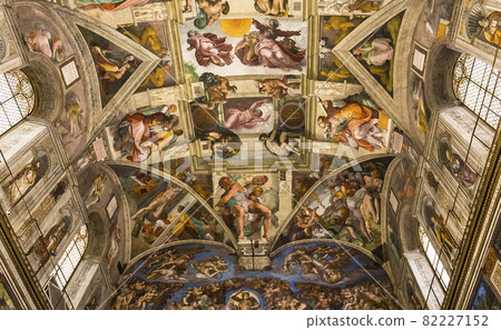 interiors and details of the Sistine Chapel, Vatican city 82227152