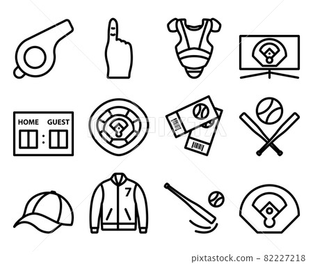 Baseball Icon Set 82227218