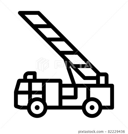 Fire Service Truck Icon 82229436