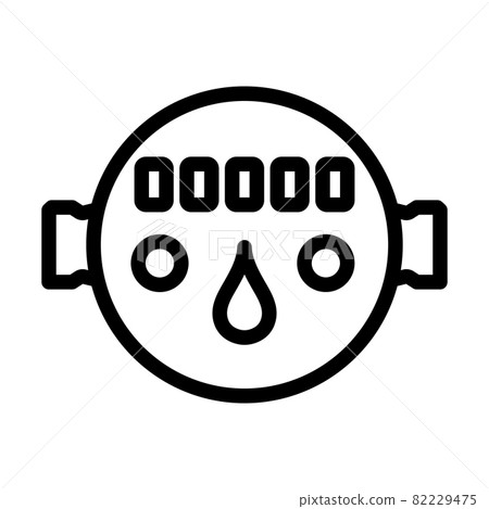 Water Meter Icon Water Meter Icon In Flat Style Royalty Free Vector