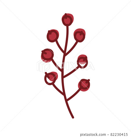 Red Rowan Berries Hanging on Branch as Autumn Foliage Vector Illustration Red Rowan Berries Hanging on Branch as Autumn Foliage Vector Illustration 82230415