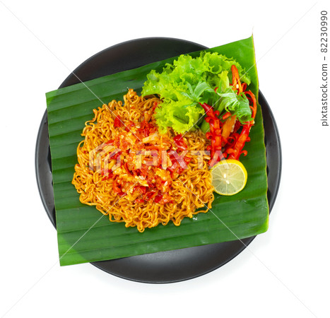 Spicy Instant Noodles with Hot Chili Sambal Sauce Popular in Indonesia Spicy Instant Noodles with Hot Chili Sambal Sauce Popular in Indonesia 82230990