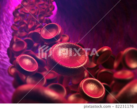 blood cells in vein 3d illustration 82231176