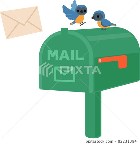Mailbox with a small bird Mailbox with a small bird 82231384