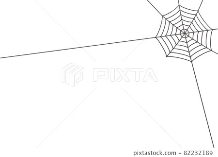 Simple cobweb: Simple background / frame material for Halloween and horror images-Postcard size 82232189