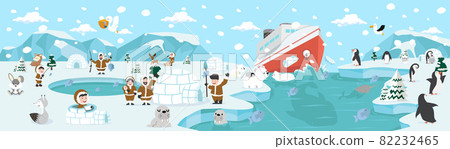 north pole arctic Landscape Scene 82232465