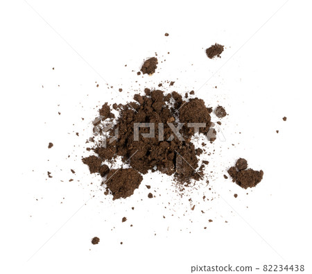 Fertilized Dry Dirt Isolated, Dried Ground, Manure Soil 82234438