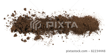 Fertilized Dry Dirt Isolated, Dried Ground, Manure Soil Fertilized Dry Dirt Isolated, Dried Ground, Manure Soil 82234448