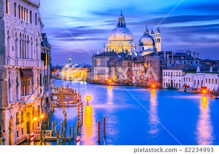 Venice, Italy - Sunset on Grand Canal Venice, Italy - Sunset on Grand Canal 82234993