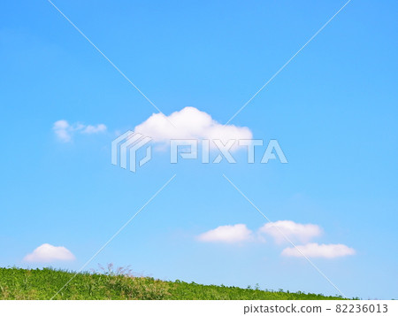 藍天,白雲,綠花 藍天,白雲,綠花 82236013