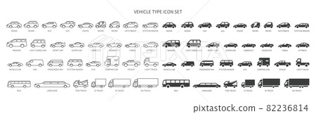 Various vehicle icon sets that can be used in the design 82236814