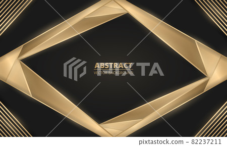 Abstract luxury black and gold lines and shapes... - Stock Illustration ...