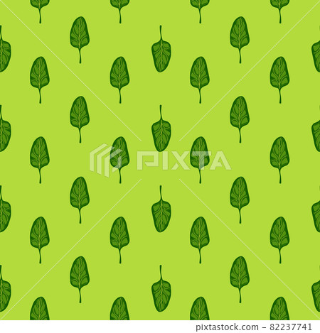 Seamless pattern Spinach salad on bright background. Minimalistic ornament with lettuce. Seamless pattern Spinach salad on bright background. Minimalistic ornament with lettuce. 82237741
