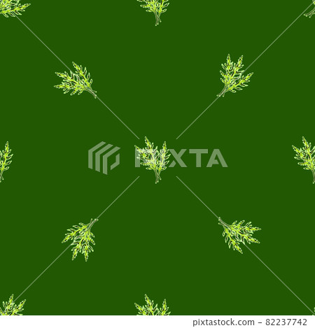 Seamless pattern bunch arugula salad on green background. Simple ornament with lettuce. Seamless pattern bunch arugula salad on green background. Simple ornament with lettuce. 82237742