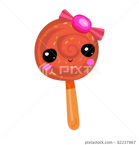 Autumn Halloween kawaii vector design with a cute candy. Illustration for kids, celebration, web, print, etc. Autumn Halloween kawaii vector design with a cute candy. Illustration for kids, celebration, web, print, etc. 82237867